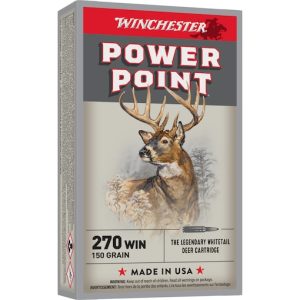 Winchester Power Point 270 Winchester Ammo 150 Grain Jacketed Soft Point 200rounds For Sale - Ammunition - Montana Gun Shop