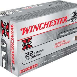 Winchester Super X 22 Hornet Ammo 46 Grain Jacketed Hollow Point  200 rounds - Rifles | Montana Gun Shop