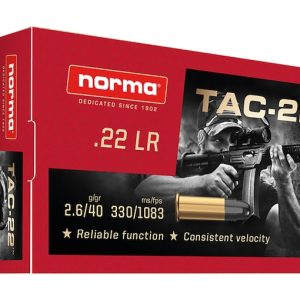 Authentic Norma TAC-22 Ammunition 22LR 40 Grain Lead Round Nose - Rifles | Montana Gun Shop