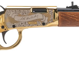 Rossi RL22181WDGDH Rio Bravo Doc Holiday 22 LR 15+1 18″ Polished Black Oxide Alloy Steel Barrel, Gold Engraved Aluminum Receiver, Fixed Hardwood Stock - Lever Action Rifles - Montana Gun Shop