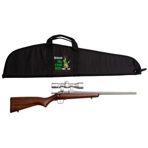 Keystone Crickett 22 S/L/LR 16.10 in Stainless Walnut 4×32 Scope - Bolt Action Rifles | Montana Gun Shop